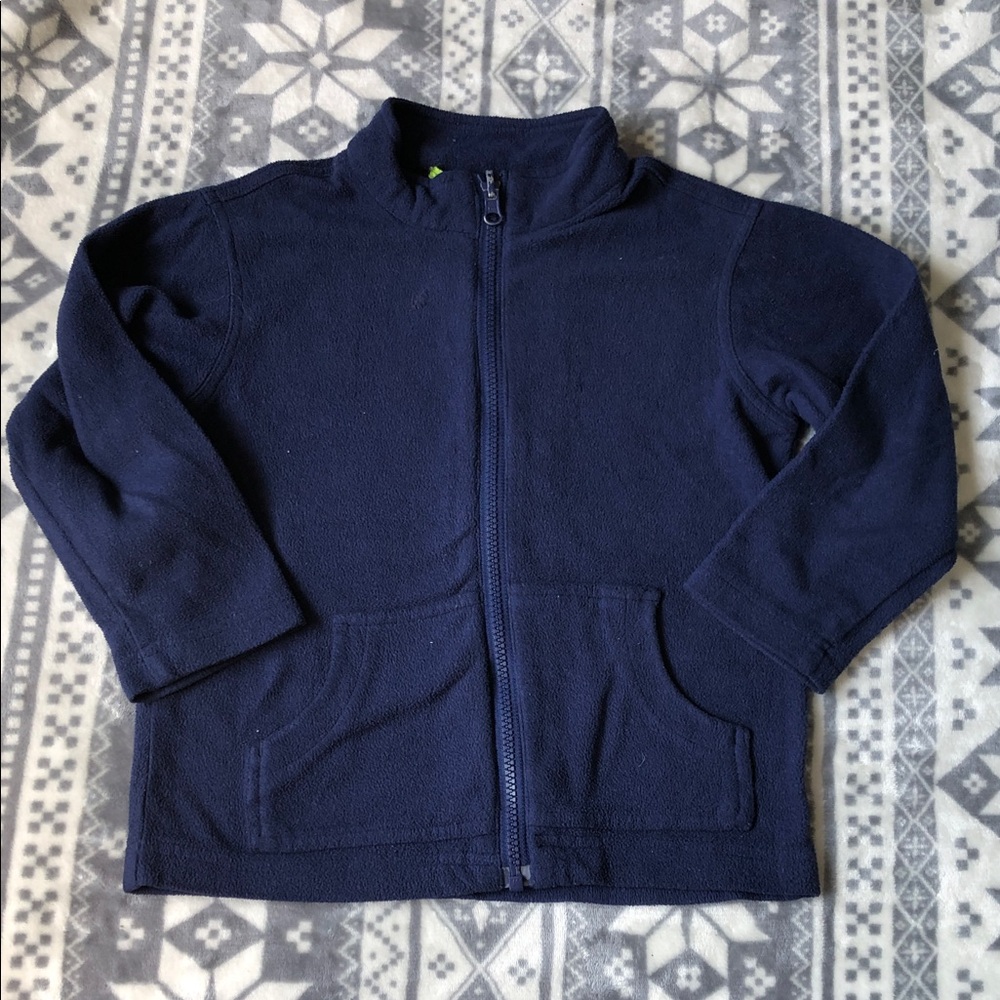 Old Navy Navy Zip-Up Fleece Hoodie for Kids